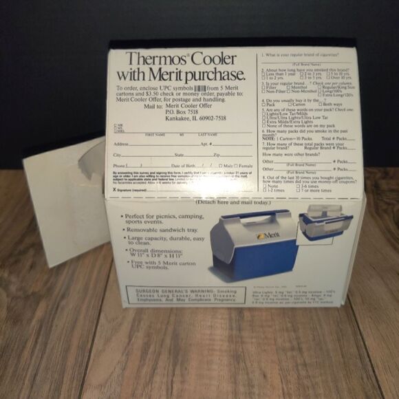 Vintage 1991 Merit Lunch Thermos With Cap And Cup - Picture 7 of 7